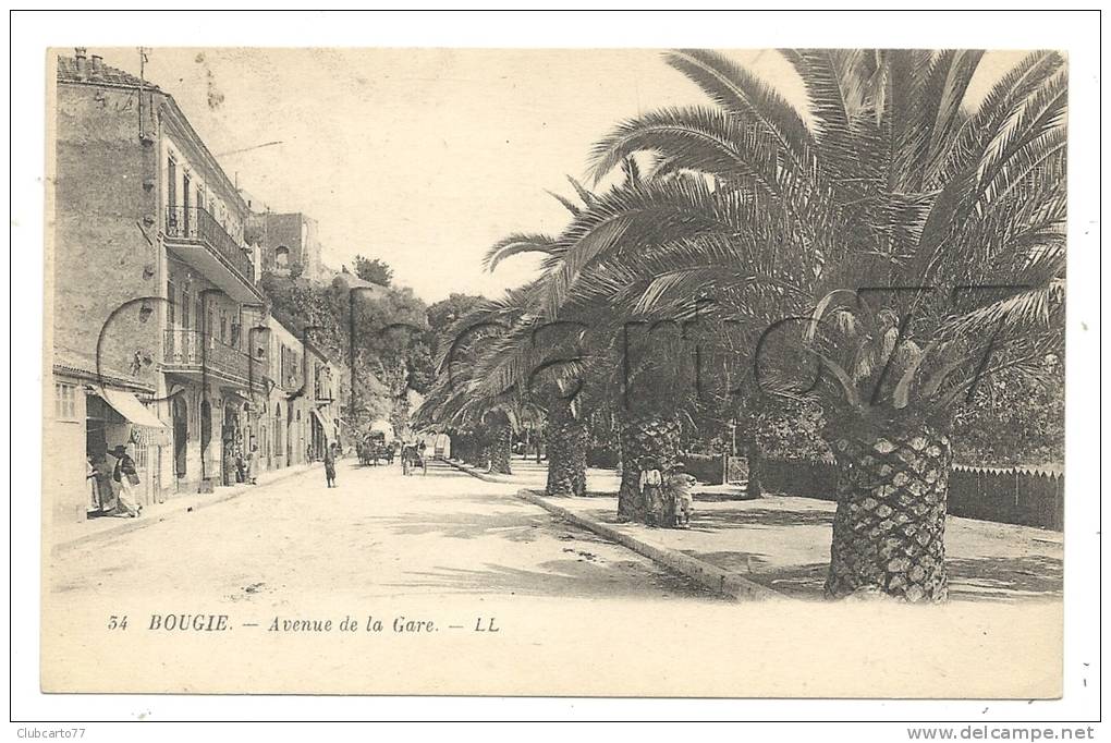 Bejaia Ou Bougie (Algérie) : Avenue De La Gare En 1910 (animée). - Bejaia (Bougie)