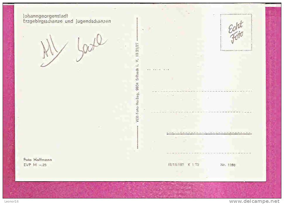 JOHANNGEORGENSTADT  -   ** ERZGEBIRGSSCHANZE Und  JUGENDSCHANZEN IN 1972 **  -   Verlag : V.E.B.aus ERLBACH  N°1288 - Johanngeorgenstadt