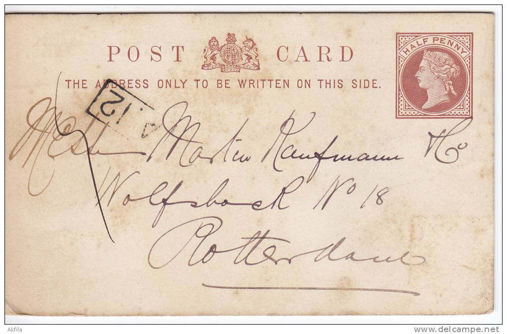 Great Britain 1880 Postcard - Brieven En Documenten