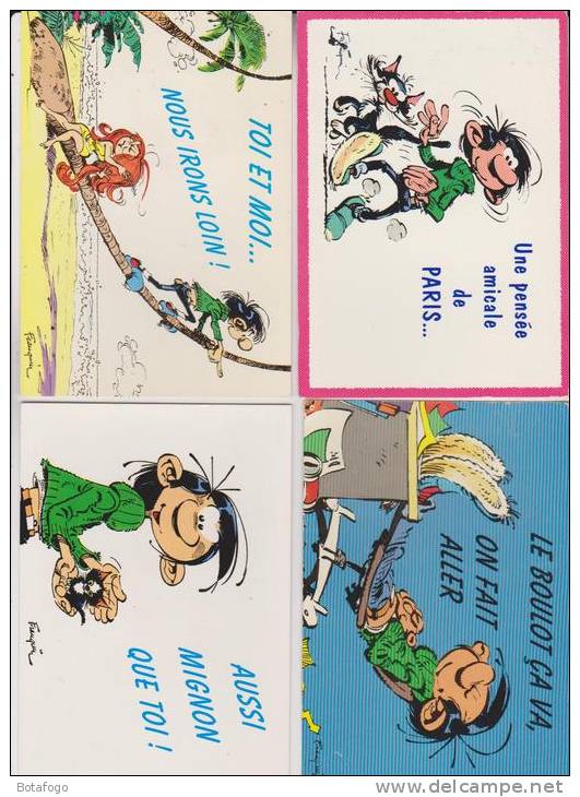 9 CPM ILLUSTREE FRANQUIN, GASTON LAGAFFE - 5 - 99 Cartoline