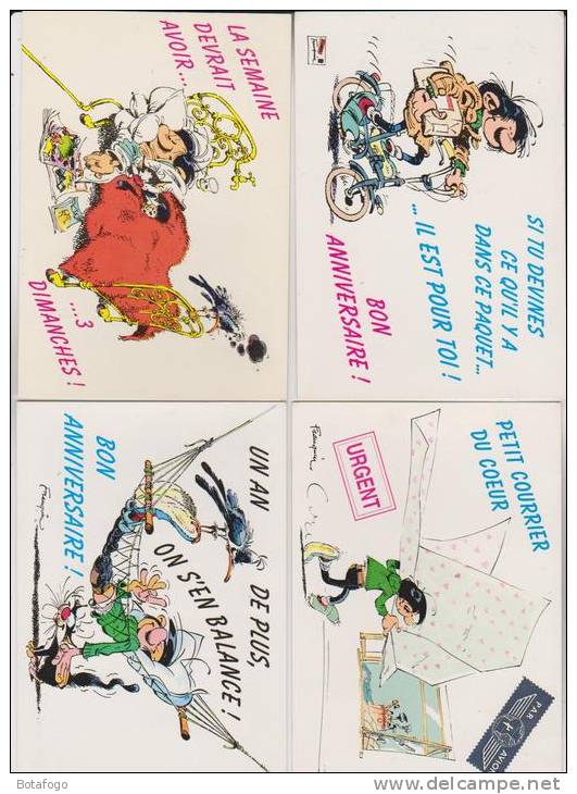 9 CPM ILLUSTREE FRANQUIN, GASTON LAGAFFE - 5 - 99 Cartoline