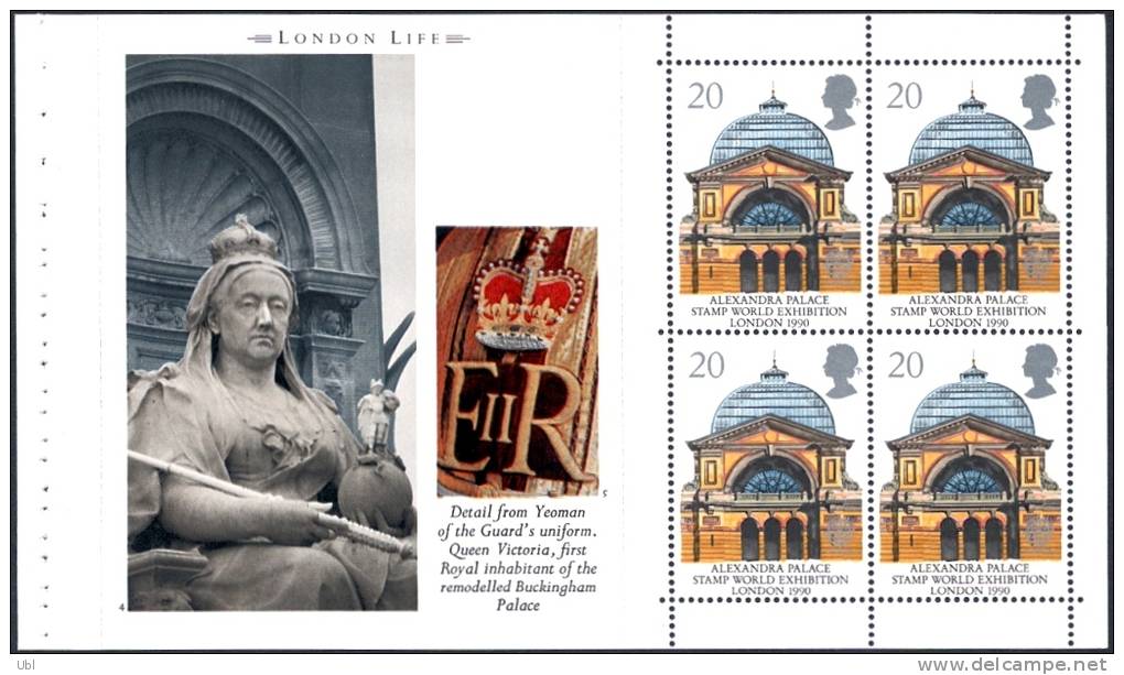 GREAT BRITAIN (GB) - 1990 - SG 1493a - Pane From Prestige Booklet DX 11 - London Life - MNH - Unclassified