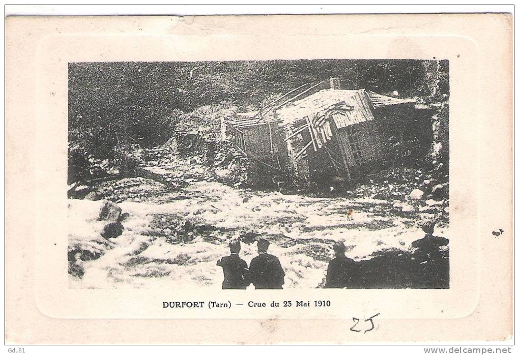 81 TARN DURFORT Crue Du 23 Mai 1910, Inondation - Dourgne