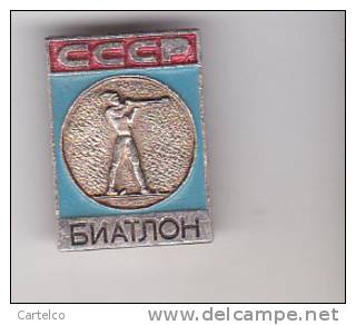 USSR Russia Old Sport Pin Badge - Biathlon - Biathlon