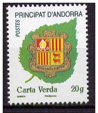 ANDORRE - BLASON VERTE 20G- 1 V NEUF**  - 2011 - Briefmarken