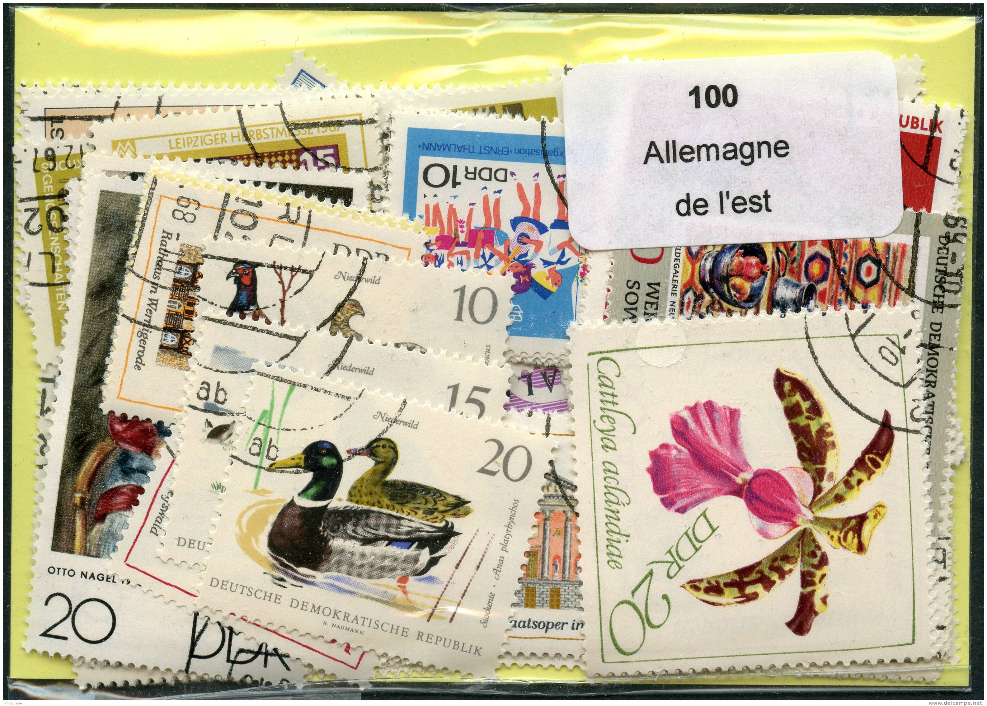 Lot 100 Timbres Allemagne De L´est - Vrac (max 999 Timbres)