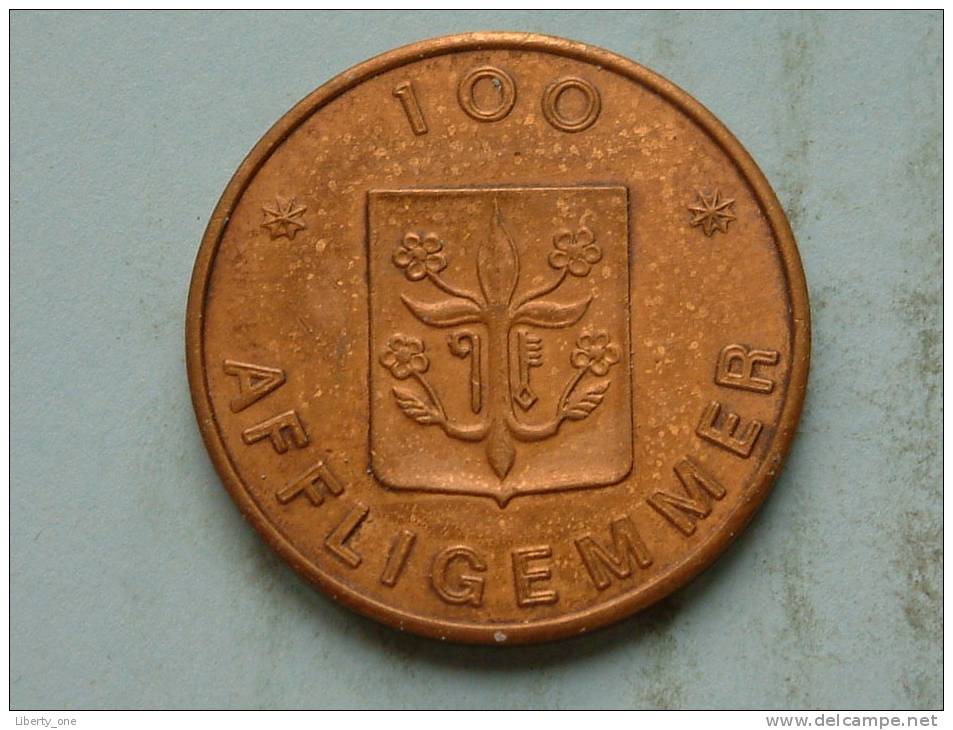 100 AFFLIGEMMER 1981 ( Bronskleur - For Grade And Details, Please See Photo ) - Jetons De Communes