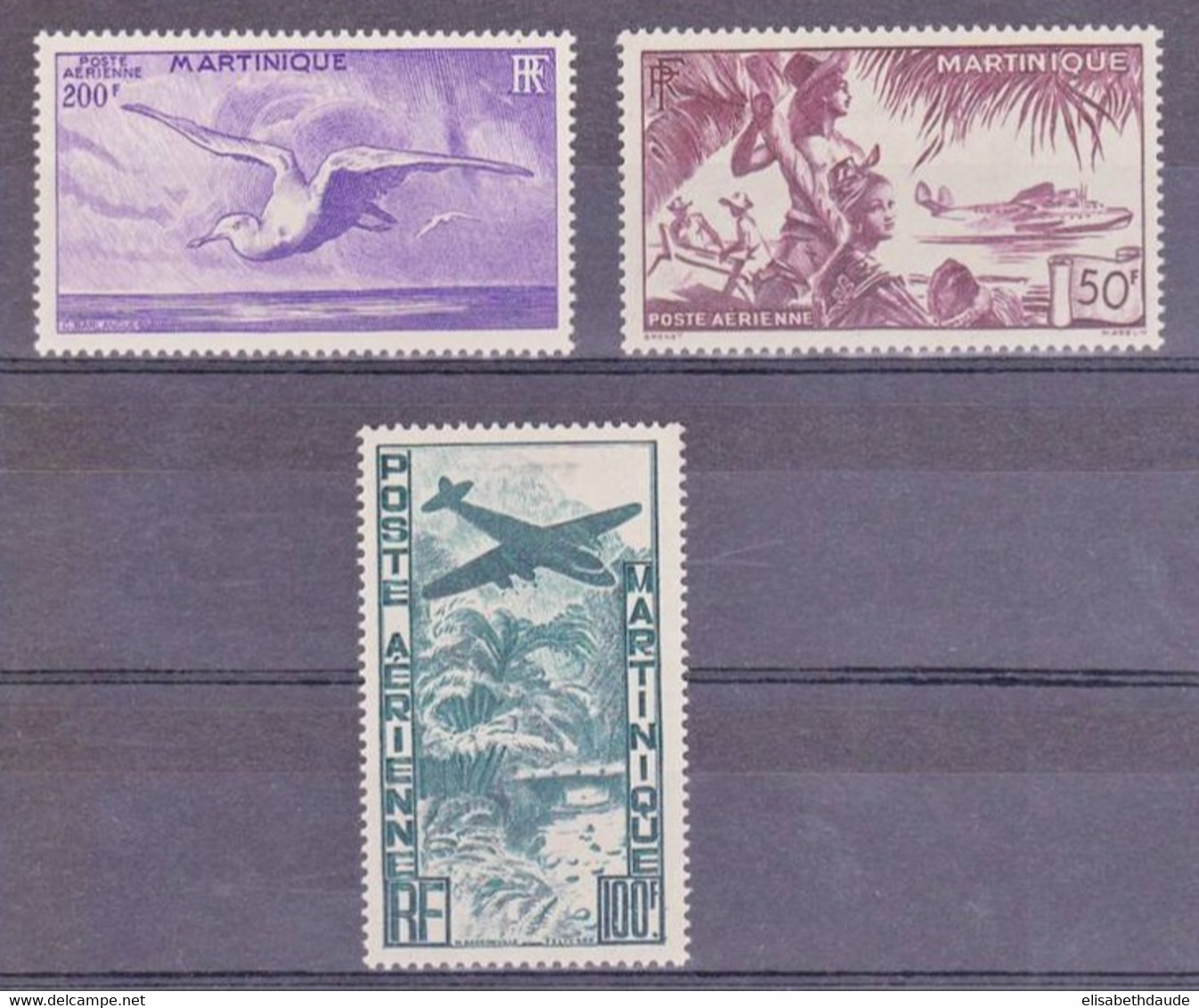 MARTINIQUE - POSTE AERIENNE - YVERT N° 13/15 * MLH (CHARNIERES LEGERES) - COTE 2022 = 63.5 EUROS - - Unused Stamps