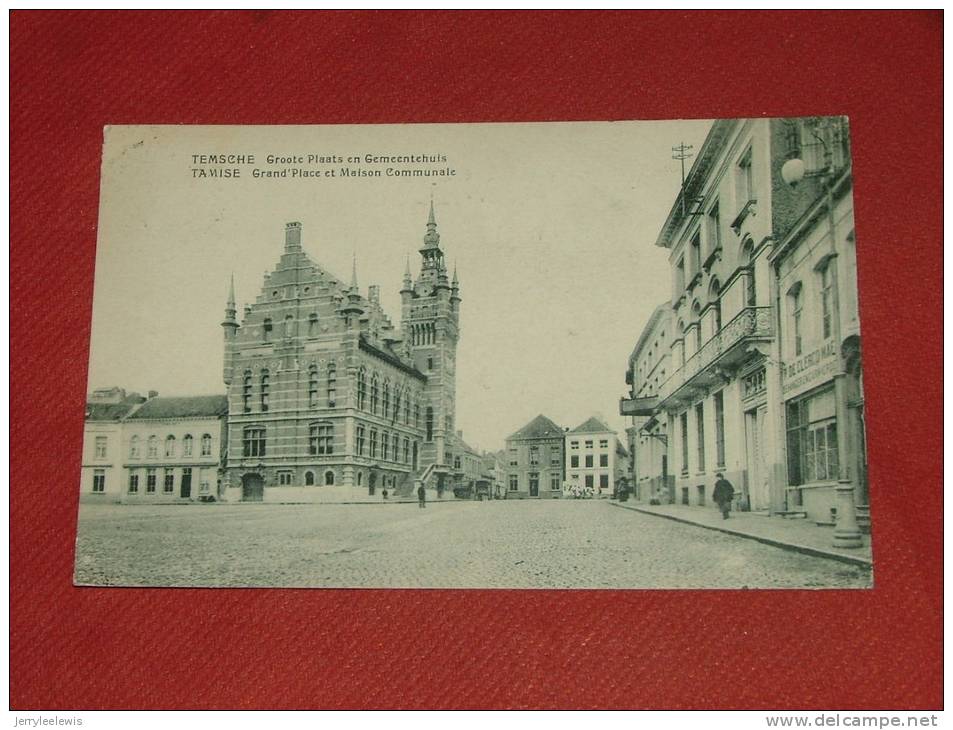 TEMSE  - Groote Plaats En Gemeentehuis  -  1927 - Temse