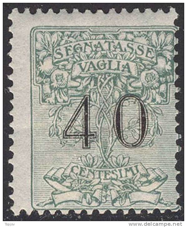 ITALIA -  SEGNA  TASSE  VAGLIA  - **MNLH - 1924 - Cat.75 E - Taxe