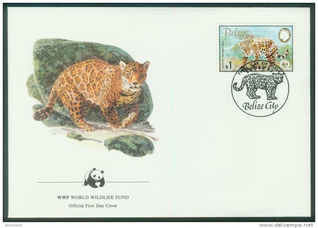 Belize  1983  WWF - Jaguar  (4 FDC  Kpl. )  Mi: 719-22 (11,00 EUR) - Belize (1973-...)