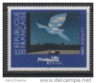 1998 - FRANCIA / FRANCE - ARTE - MAGRETTE - EMISSIONE CONGIUNTA COL BELGIO / JOINT ISSUE WITH BELGIUM. MNH - Emissioni Congiunte