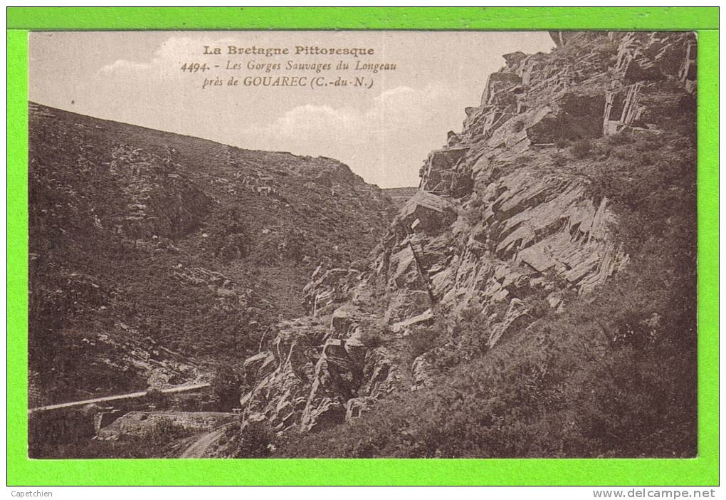 ENVIROND DE GOUAREC / LES GORGES SAUVAGES DU LONGEAU / Carte Vierge - Gouarec