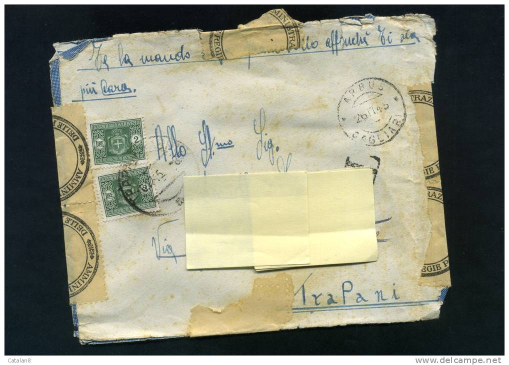 S3844 STORIA POSTALE LUOGOTENENZA L.2 X 2 SEGNATASSE - Taxe