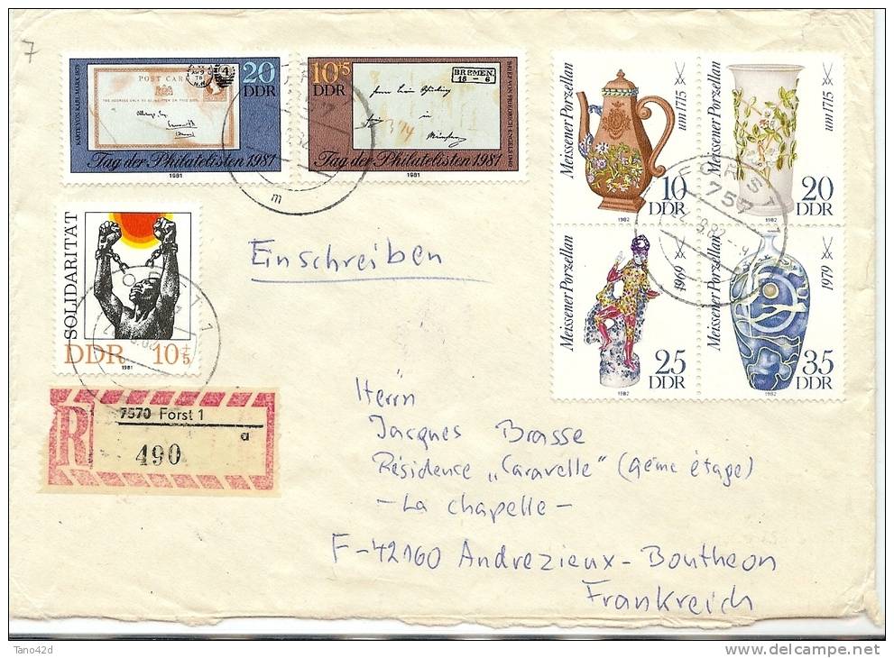 LSAU7 - DDR LETTRE DE SEPTEMBRE 1982 - Andere & Zonder Classificatie