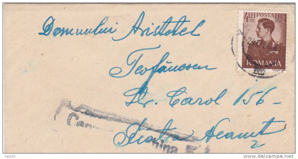 TIGHINA,COVER,CENSORED,1940, UKRAINE,ROMANIA - Lettres 2ème Guerre Mondiale