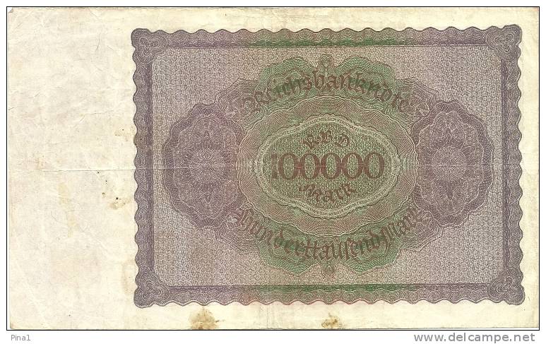 BANKNOTE - 100000 MARK 1-02-1923 - VF - 100000 Mark