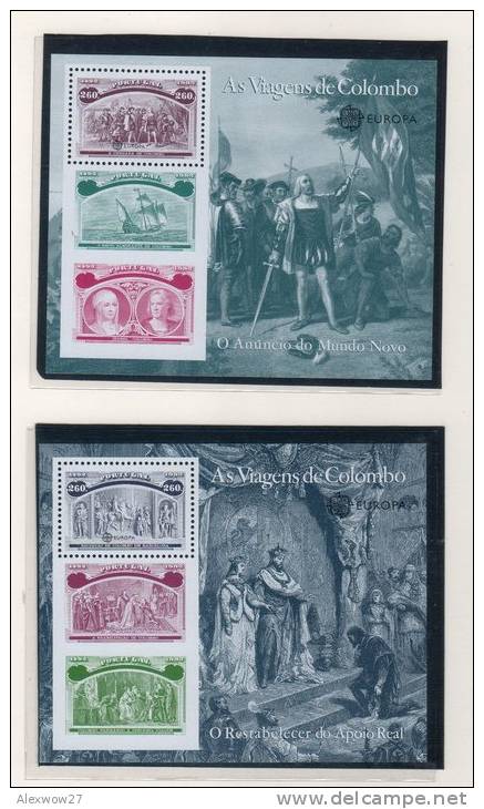 Portogallo/ PORTUGAL 1992 -- Cristoforo Colombo --  6 Foglietti / MINISHEET ** MNH / VF - Unused Stamps