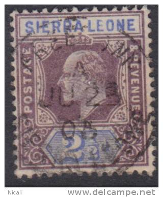 SIERRA LEONE 1903 2 1/2d KE VII SG 77 U XQ146 - Sierra Leone (...-1960)