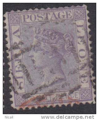 SIERRA LEONE 1876 1 1/2d QV Wmk CC SG 18 U XQ113 - Sierra Leone (...-1960)