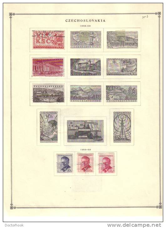 CZECHOSLOVAKIA    Collection Of  Mounted Mint And Used As Per Scan. (4 SCANS) - Colecciones & Series