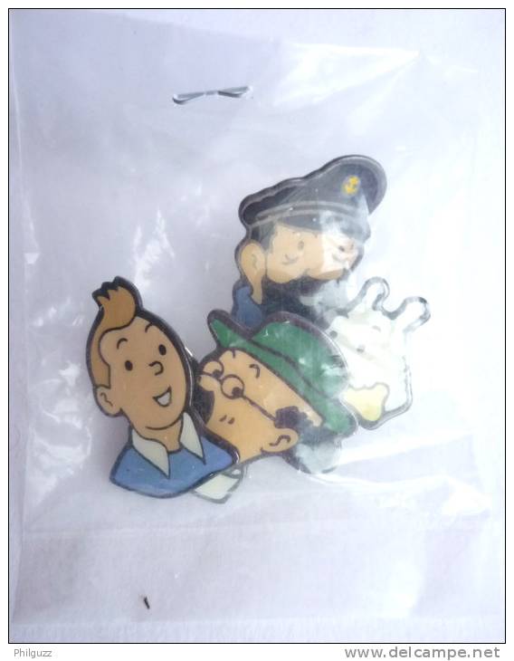 LOT 4 PIN'S TETE TINTIN HADDOCK TOURNESOL MILOU - CORNER Basse Qualité - Pins