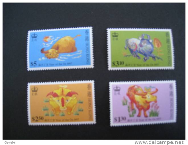 HONG KONG. 4 TIMBRES. ANNE DU BUFFLE 1997. - Neufs