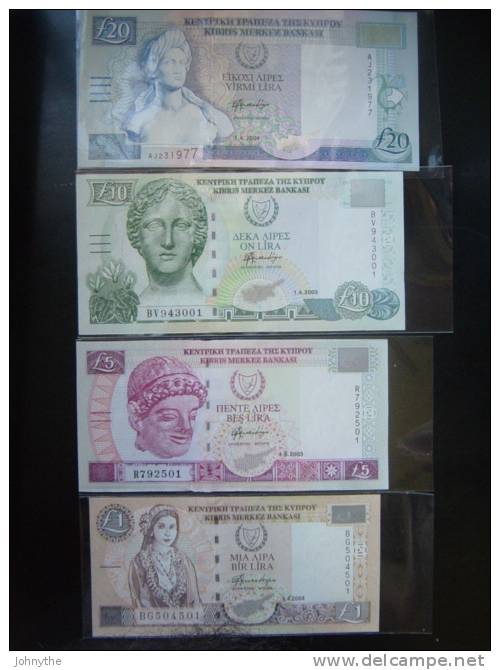 Cyprus Last Banknotes Before Euro UNC - Chypre
