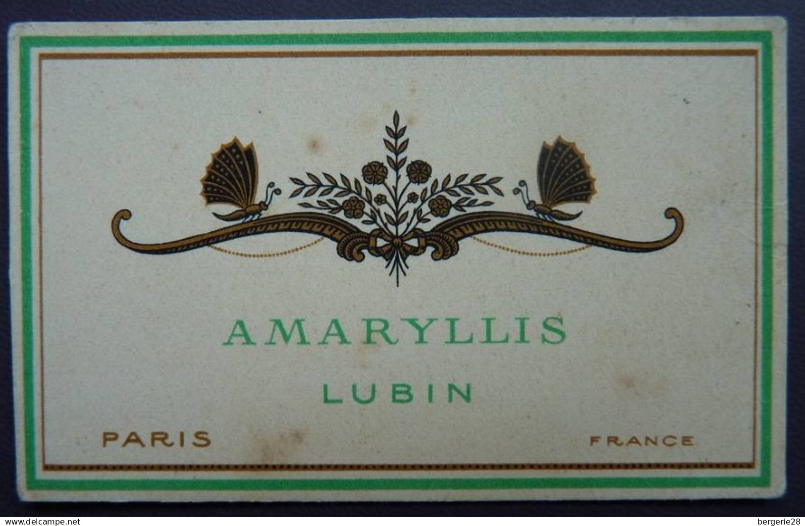 Carte Parfumée - LUBIN - AMARYLLIS - - Oud (tot 1960)