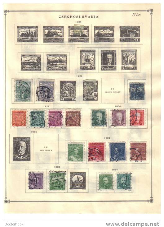 CZECHOSLOVAKIA    Collection Of  Mounted Mint And Used As Per Scan. (2 SCANS) - Collezioni & Lotti