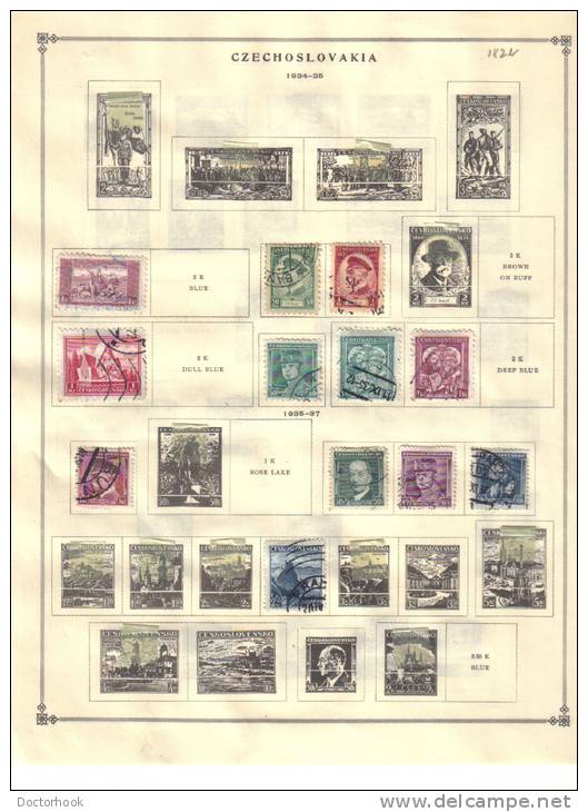 CZECHOSLOVAKIA    Collection Of  Mounted Mint And Used As Per Scan. (2 SCANS) - Collezioni & Lotti