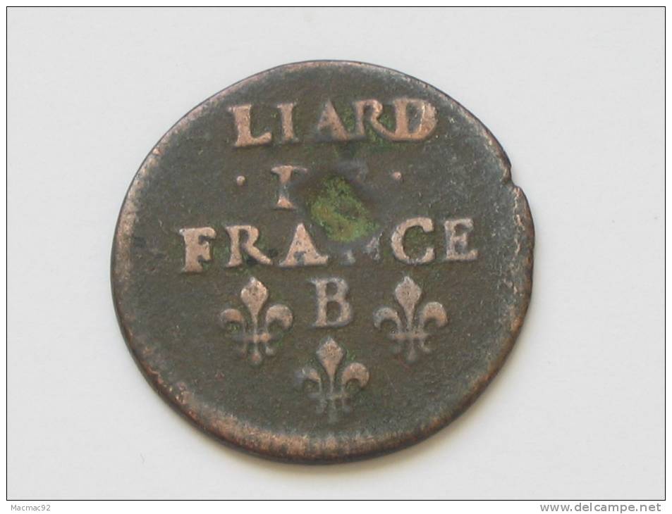 LOUIS XIV -  Liard De France -  B  ( ROUEN ) - 1715-1774 Louis  XV The Well-Beloved