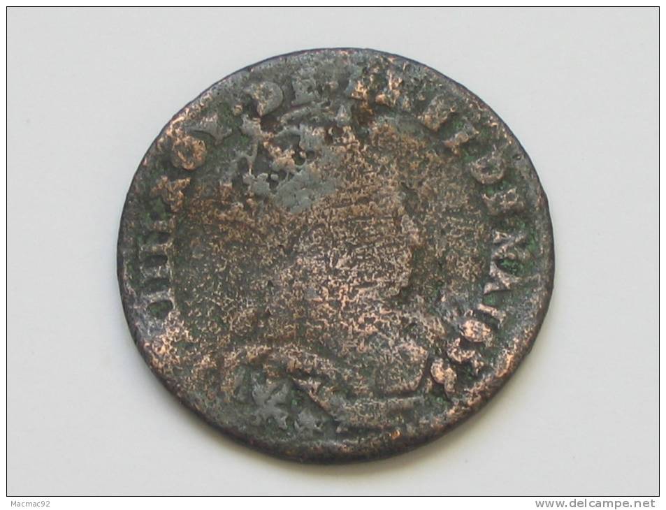 LOUIS XIV -  Liard De France - 1655 B ( ROUEN ) - 1715-1774 Luigi XV Il Beneamato