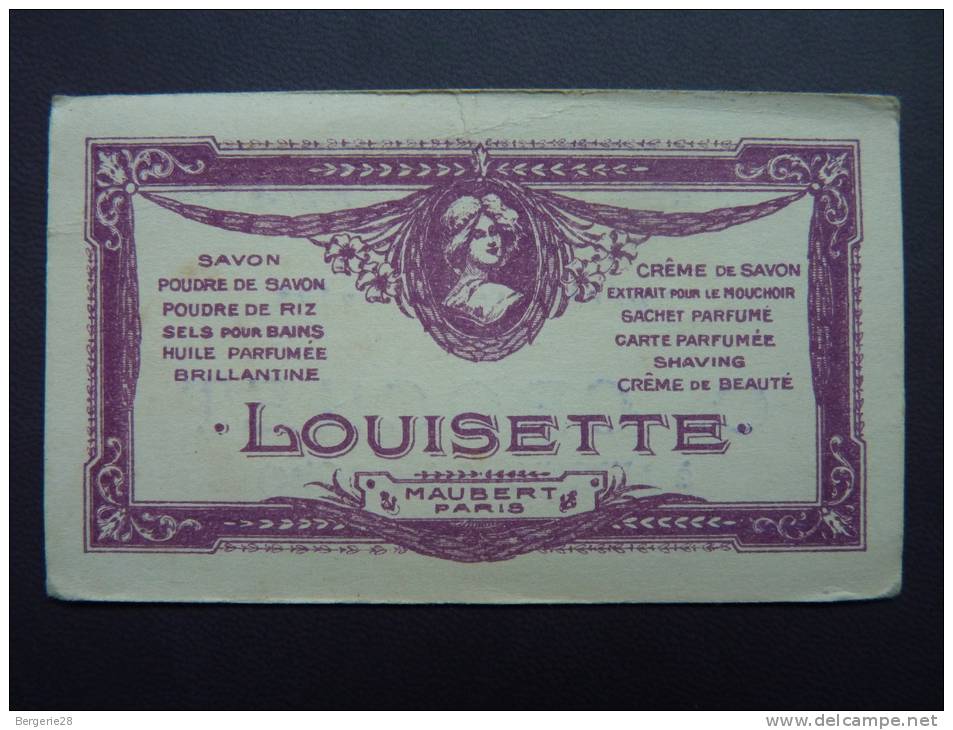 Carte Parfumée - MAUBERT - LOUISETTE - O. CROCHET EPICERIE - MERCERIE - BONNETERIE - PARFUMERIE - AUTEUIL - Antiquariat (bis 1960)