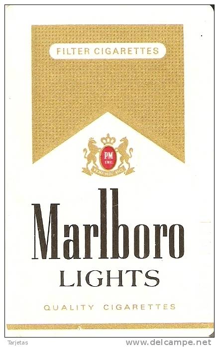 TARJETA DE ALEMANIA DE TABACO MARLBORO LIGHTS (TOBACCO-SNUFF) (con Algunas Marcas Golpes) - Publicidad