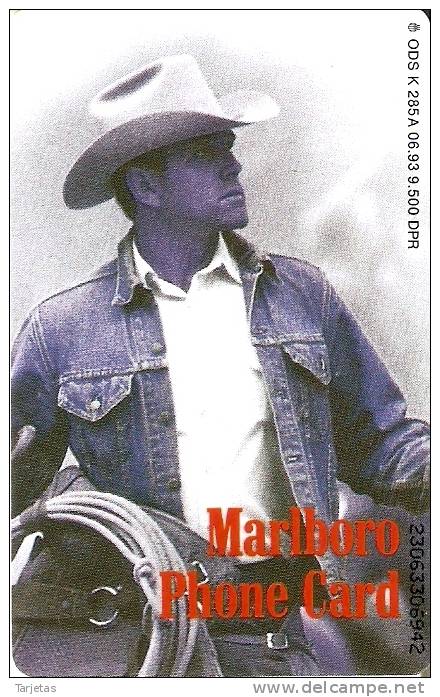 TARJETA DE ALEMANIA DE TABACO MARLBORO  (TOBACCO-SNUFF) - Advertising