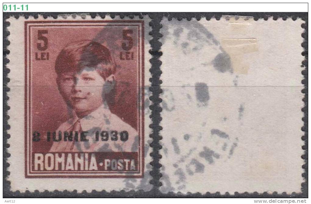 ROMANIA, 1930, King Michael, Overprinted, Sc./ Mi.: 362 / 367 - Usado