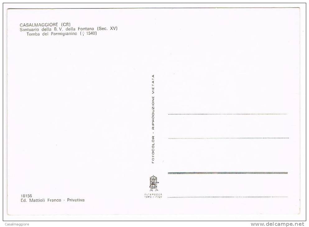 CASALMAGGIORE - SANTUARIO DELLA MADONNA DELLA FONTANA - Cremona