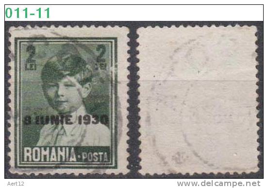 ROMANIA, 1930, King Michael, Overprinted, Sc./ Mi.: 364 / 365 - Usado