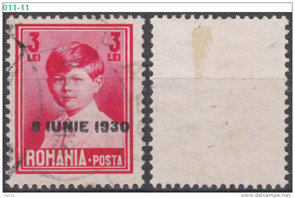 ROMANIA, 1930, King Michael, Overprinted, Sc./ Mi.: 365 / 366 - Usado