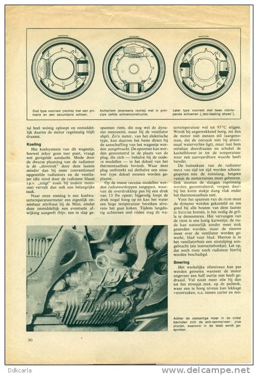 Reportage Uit Oud Magazine Van 5 Bladzijden - Zelf Werken Aan De B.M.C. Mini - 1959 - Autres Plans