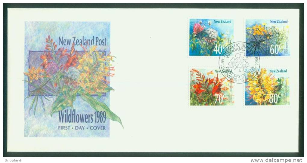 Neuseeland  1989  Blumen  (1 FDC  Kpl. )  Mi: 1062-65 (4,60 EUR) - FDC