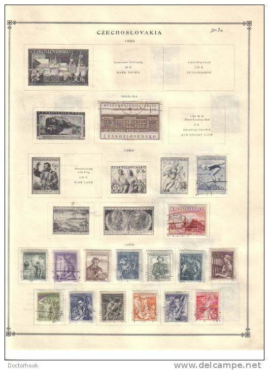 CZECHOSLOVAKIA    Collection Of  Mounted Mint And Used As Per Scan. (5 SCANS) - Collections, Lots & Series