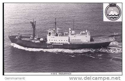 SHIPPING - H.M.S. ENDURANCE.  PLAIN BACK - Warships