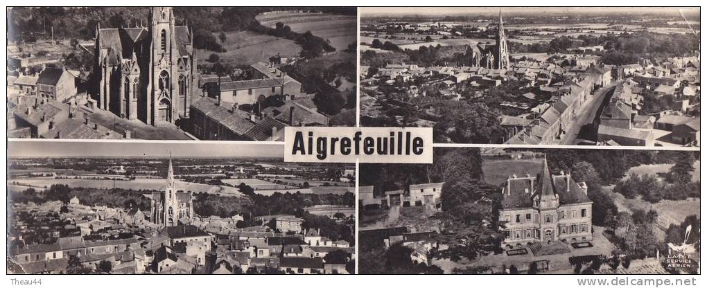 AIGREFEUILLE  - Carte Panoramique - MULTIVUE - L'Eglise , Routes De Nanates Et De St-Sauveur - Chateau Du Plessis - Aigrefeuille-sur-Maine