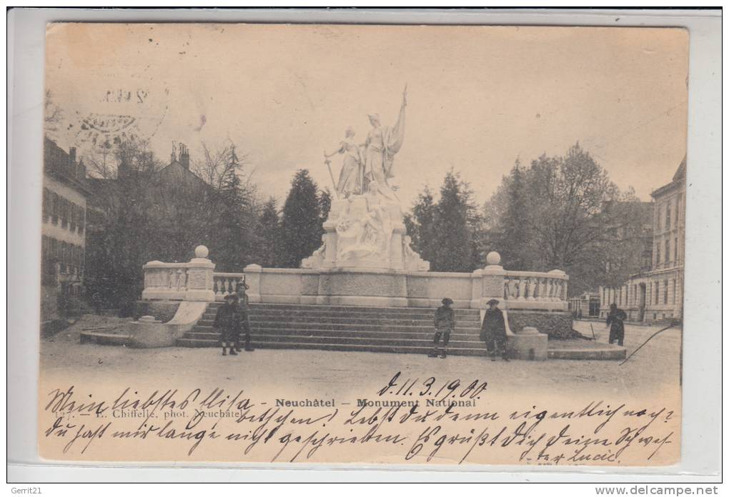 CH 2000 NEUENBURG, Monument Natinal 1900 - Noiraigue 