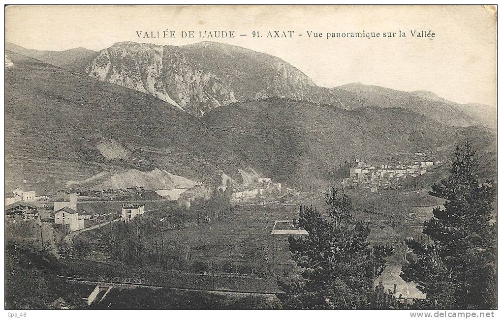 Aude- Axat -Vue Panoramique Sur La Vallée. - Axat