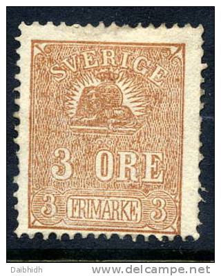 SWEDEN 1862 Lion 3 öre Type I, Unused.  Michel 14 I - Neufs