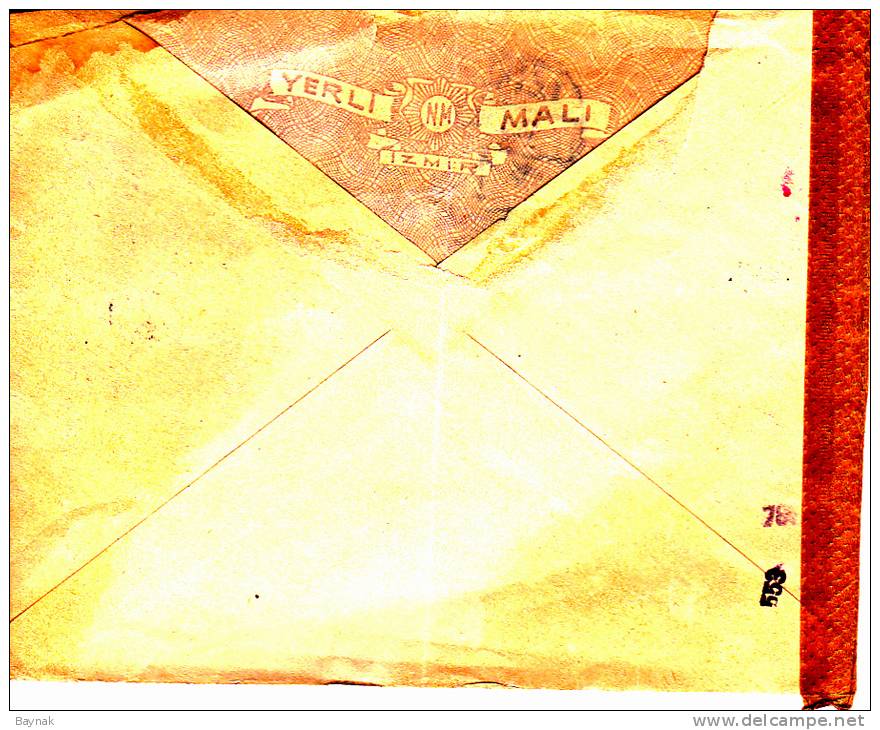 LETTRE  --  IZMIR TO HAMBURG  -  WEHRMACHT CENSUR  -  OKW ( OBERKOMMANDO WEHRMACHT ) - Covers & Documents