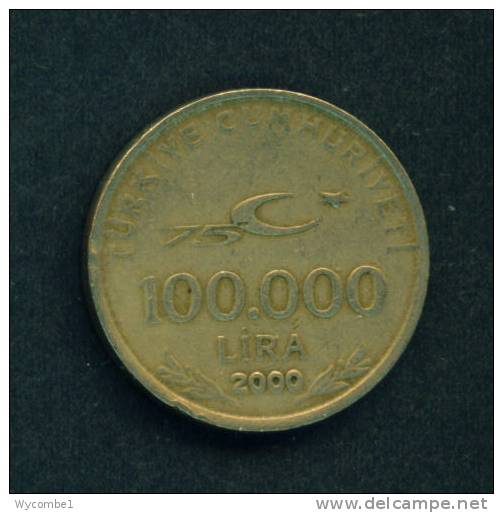 TURKEY  -  2000  100,000 Lira  Circulated As Scan - Türkei